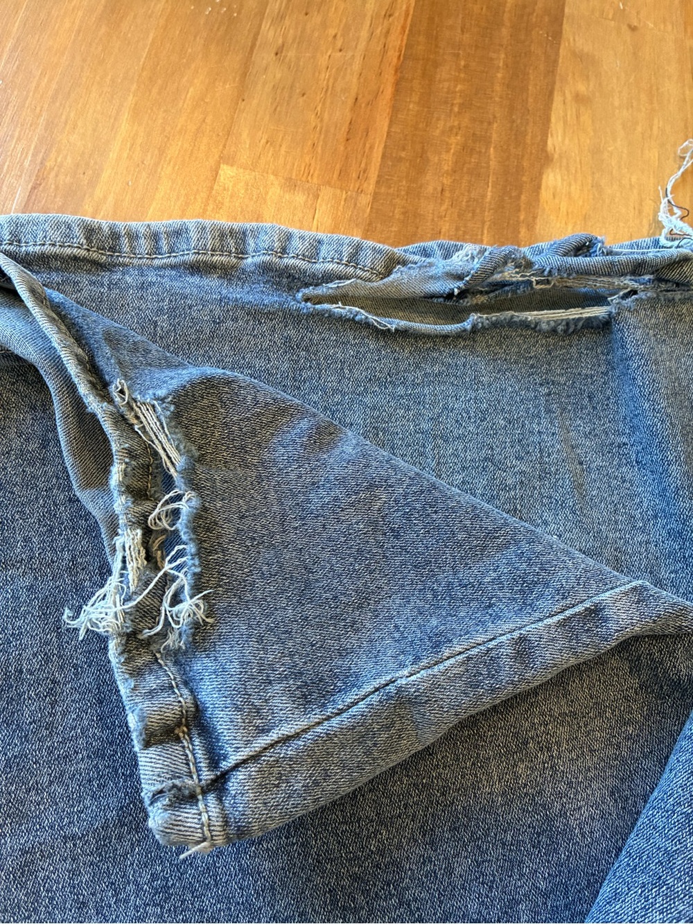 VIP Medium Blue Wide-Leg Tie Detail Jeans - Picture 6 of 9